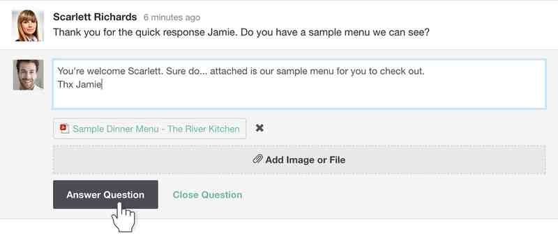 An example of questions and answers in the discussion section of a quote