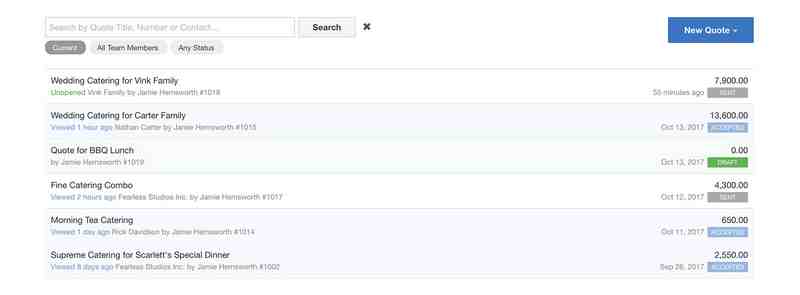 Quote search example
